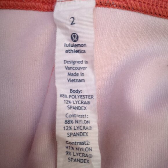 Lululemon Athletica Ladies Size 2 Full Zip Orange with Flower Pattern Hoodie - Picture 3 of 16